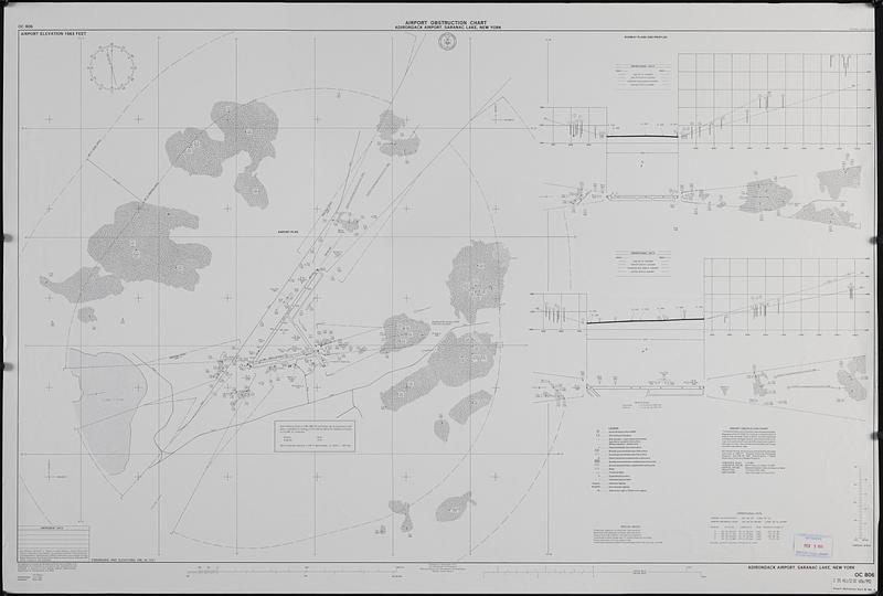 Airport obstruction chart, OC 806, Adirondack Airport, Saranac Lake, New York
