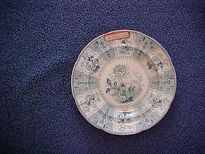 Staffordshire plate with eastern plants pattern