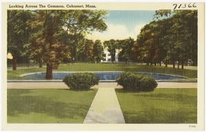 Looking across The Common, Cohasset, Mass.