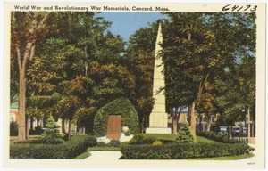 World War and Revolutionary War Memorials, Concord, Mass.