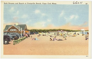Bath house and beach at Craigville Beach, Cape Cod, Mass.