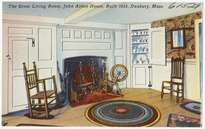The great living room, John Alden House, built 1653, Duxbury, Mass.