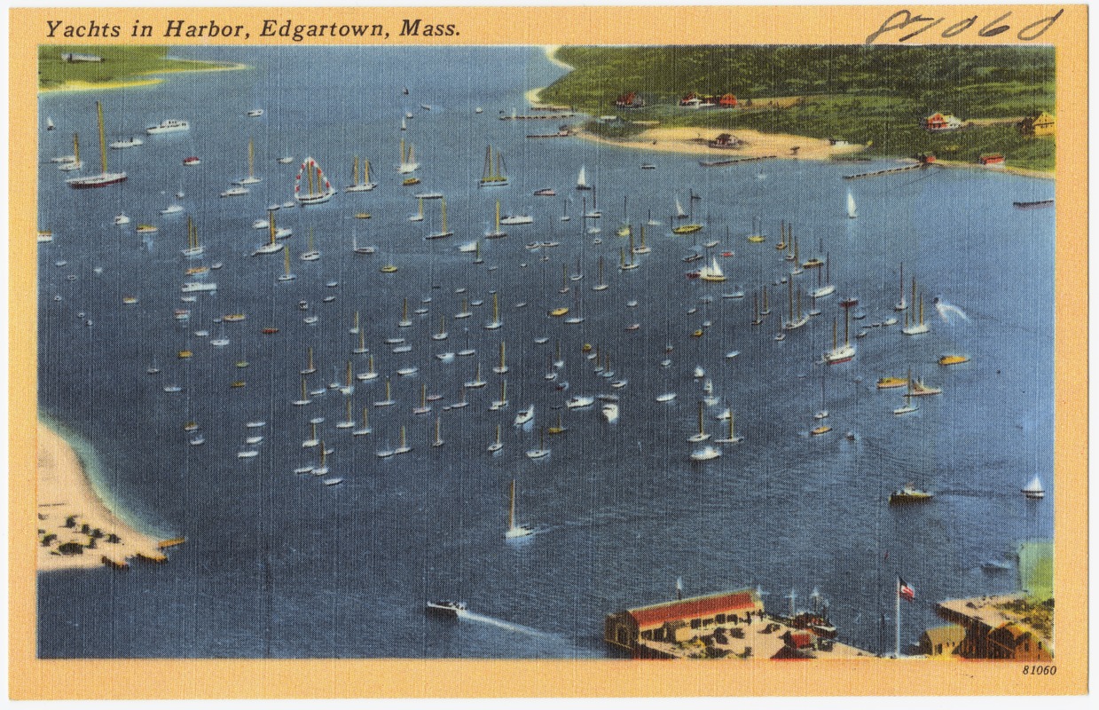 Yachts in harbor, Edgartown, Mass.