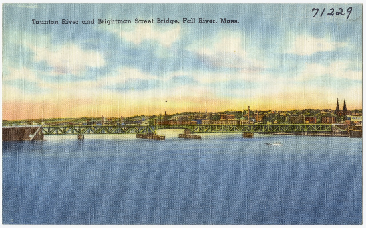 Taunton River and Brightman Street Bridge, Fall River, Mass.