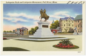 Lafayette Park and Lafayette Monument, Fall River, Mass.