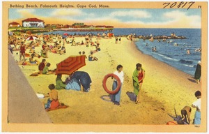 Bathing beach, Falmouth Heights, Cape Cod, Mass.