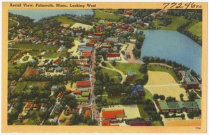 Aerial view, Falmouth, Mass., looking west