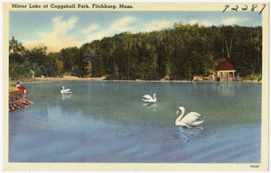 Mirror Lake at Coggshall Park, Fitchburg, Mass.