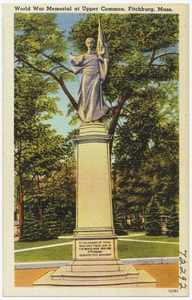 World War Memorial at Upper Common, Fitchburg, Mass.