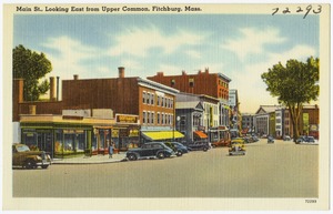 Main St., looking east from Upper Common, Fitchburg, Mass.