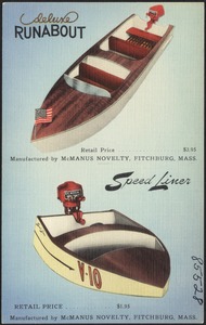 Deluxe Runaboout, Speed Liner, manufactured by McManus Novelty, Fitchburg, Mass.