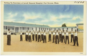 Setting up exercises at Lovell General Hospital, Fort Devens, Mass.