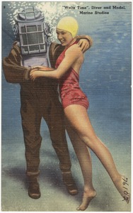 "Waltz time," diver and model, Marine Studios