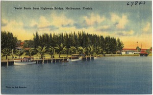Yacht basin from highway bridge, Melbourne, Florida