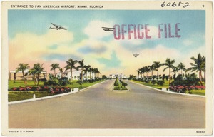 Entrance to Pan American Airport, Miami, Florida