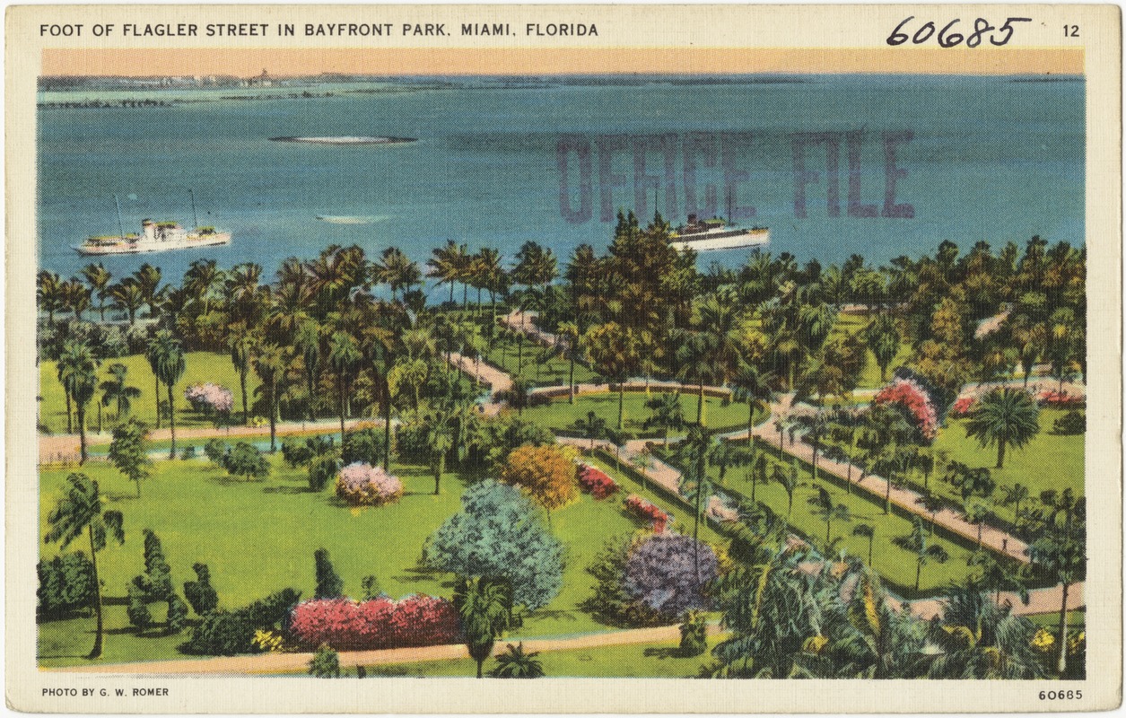 Foot of Flagler Street in Bayfront Park, Miami, Florida