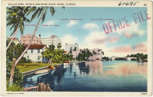 Dallas Park, Hotels and Miami River, Miami, Florida