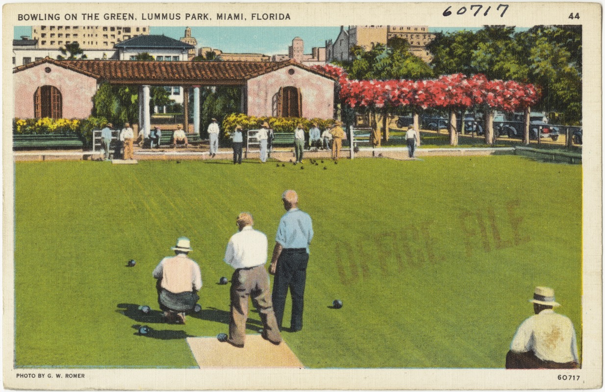 Bowling on the green, Lummus Park, Miami, Florida