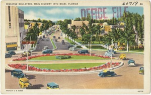 Biscayne Boulevard, main highway into Miami, Florida