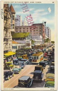 Looking east on Flagler Street, Miami, Florida