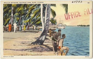 Walk by bayshore, Bayfront Park, Miami, Florida