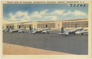 Front view of hangars, Washington National Airport, Washington, D. C.