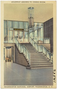 Stairway leading to dinning room, Washington National Airport, Washington, D. C.