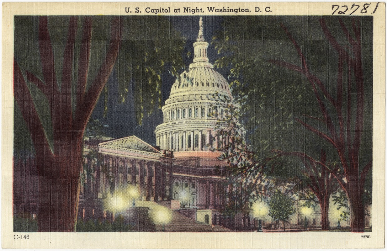 U. S. Capitol at night, Washington, D. C.