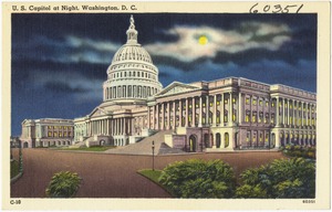 U. S. Capitol at night, Washington, D. C.