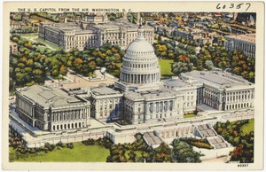 The U. S. Capitol, from the air, Washington, D. C.
