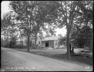 Wachusett Aqueduct, E. W. Daily's house, near the portal, from the south, station 105, Berlin, Mass., May 23, 1896