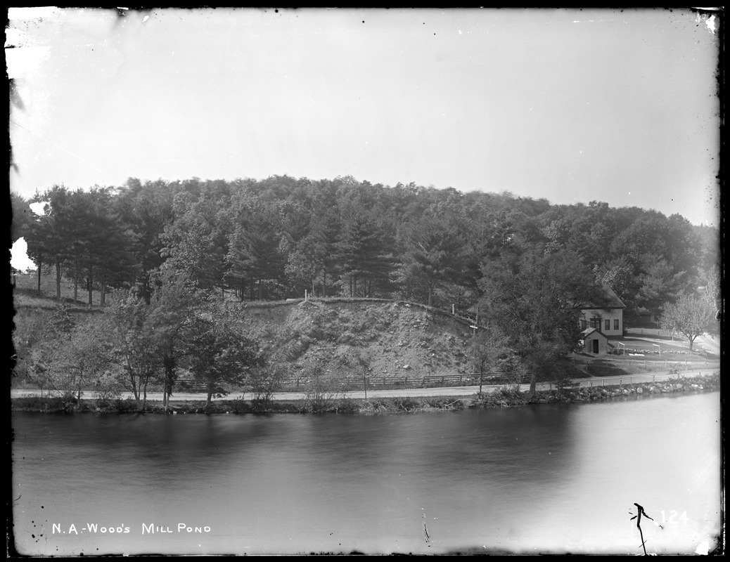 Wachusett Aqueduct, Wood's Mill Pond, west bank, Northborough, Mass., May 27, 1896