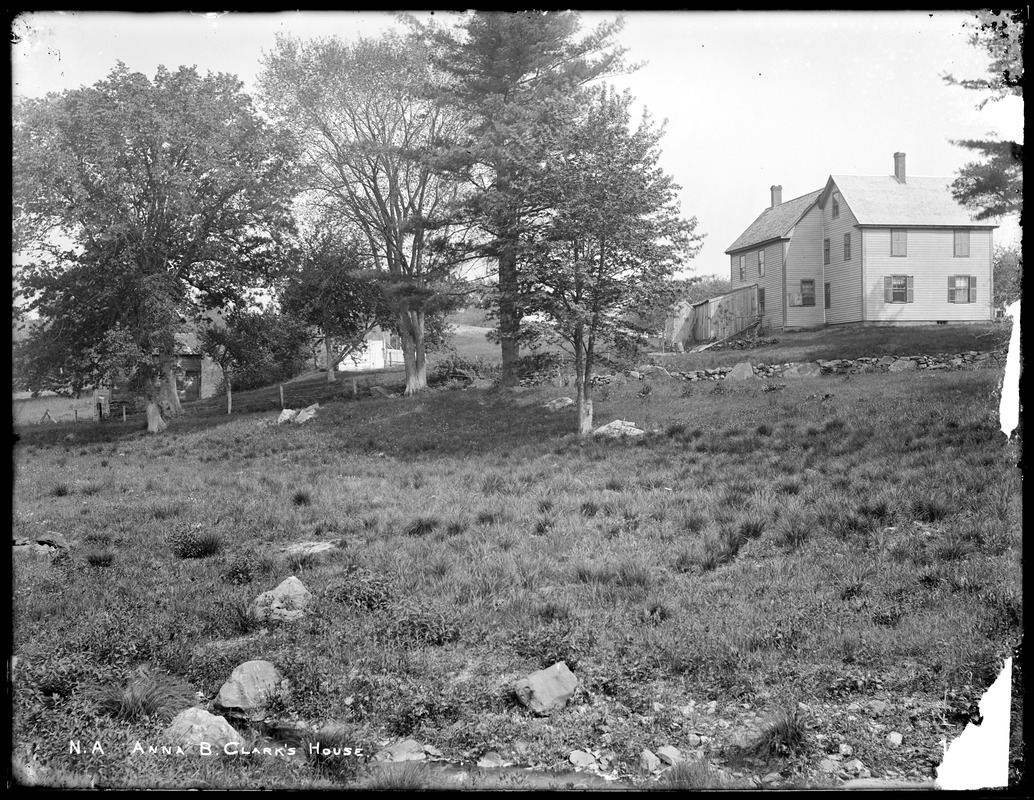 Wachusett Aqueduct, Anna B. Clark's house, station 401, from the west, Northborough, Mass., May 25, 1896