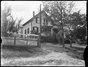 Wachusett Aqueduct, Henry Kramer's house, from west side of Boylston Street, Clinton, Mass., Jun. 12, 1896
