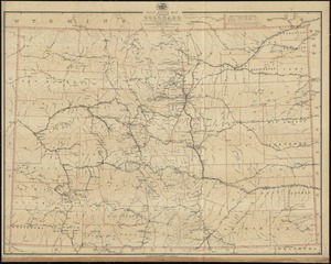 Post route map of the State of Colorado showing post offices with the intermediate distances and mail routes in operation on the 1st of October 1891