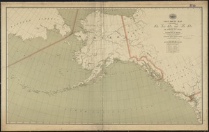Post route map of the territory of Alaska with adjacent parts of the Dominion of Canada and portions of Washington and Oregon showing post offices with the intermediate distances and mail routes in operation on the 1st of December 1895
