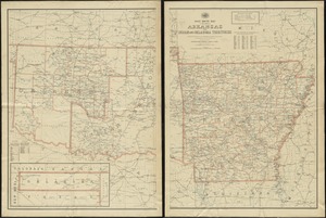 Post route map of the state of Arkansas and of Indian and Oklahoma territories showing post offices with the intermediate distances on mail routes in operation on the 1st of December, 1897
