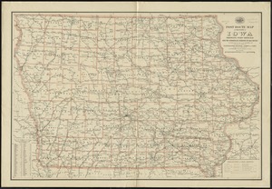 Post route map of the state of Iowa showing post offices with the intermediate distances on mail routes in operation on the 1st of December, 1897