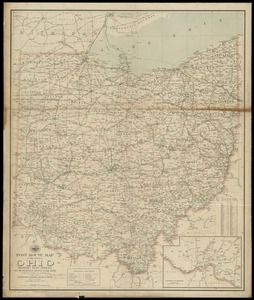 Post route map of the state of Ohio showing post offices with the intermediate distances on mail routes in operation on the 1st of December, 1903