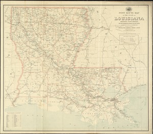 Post route map of the state of Louisiana showing post offices and the intermediate distances on mail routes in operation on the 1st of December, 1903