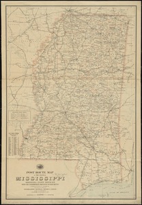 Post route map of the state of Mississippi showing post offices with the intermediate distances on mail routes in operation on the 1st of December, 1903