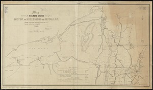 Map exhibiting the rail road routes leading from Boston, to Ogdensburg and Buffalo, N.Y