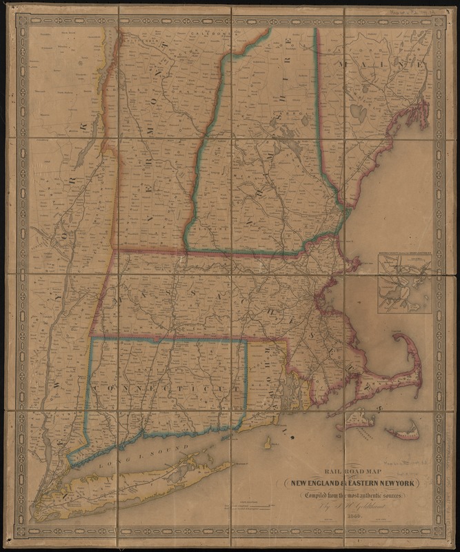 Rail road map of New England & eastern New York
