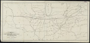 Map of the Fort Wayne, Lacon, & Platte Valley Air Line Railroad, with its eastern connections and proposed extension west in direction of the South Pass