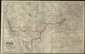 Map of the Atchison Topeka and Santa Fe Railroad and its leased lines