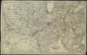 Maps showing the Toledo, Delphos & Burlington Railroad and its connections
