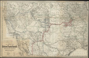Map showing the Atchison, Topeka and Santa Fe railroad system