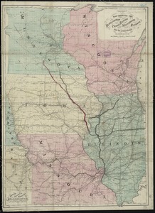 Map showing the Burlington, Cedar Rapids and Minnesota Railway and its connections