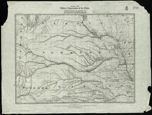Map of military Department of the Platte, Nebraska