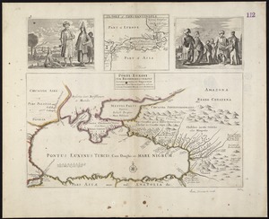 Ponti Euxini cum regionibus versus septentrionem et orientem adjacentibus nova tabula ano: 1672